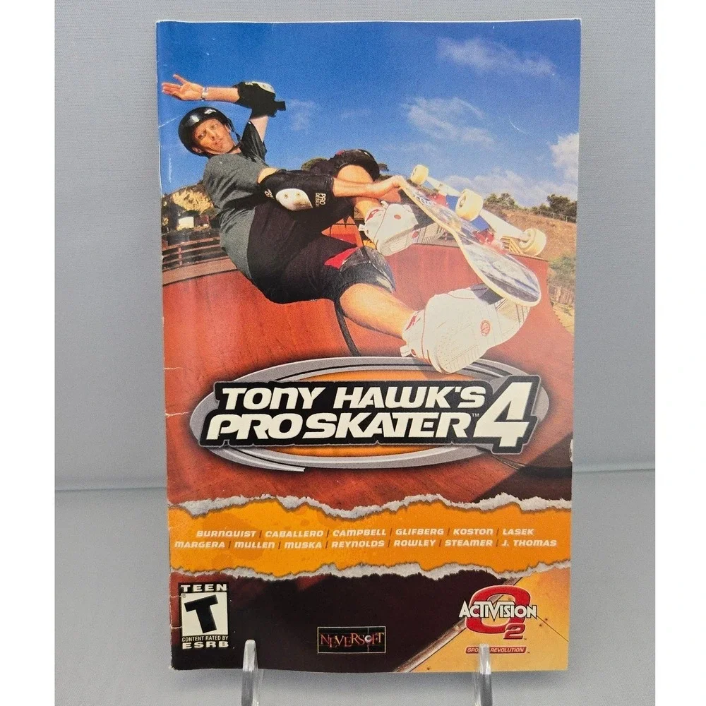 Tony Hawk's‎ Pro Skater 4 (Sony PlayStation 2, 2002) Case & Manual - NO GAME
